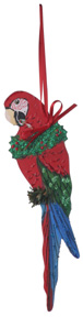 Green Wing Macaw Ornament - Click Image to Close