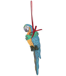 112285 BLUE AND GOLD MACAW ORNAMENT