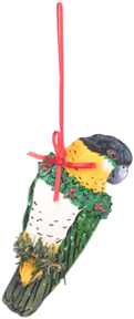 113504 Black Headed Caique Ornament 113504 Black Headed Caique Ornament