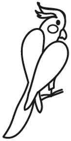 118104 Cockatiel Window Decal - Click Image to Close