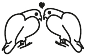 118126 Lovebirds Window Decal
