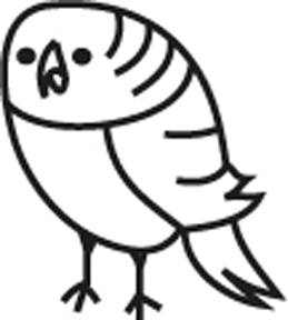 118128 Parakeet Window Decal