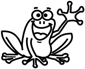 HB893 Frog Window Decal - Click Image to Close