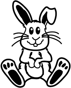 HB896 Rabbit WIndow Decal - Click Image to Close