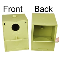 HB1433 Plastic Knocked Down Parakeet Nest Box - Click Image to Close