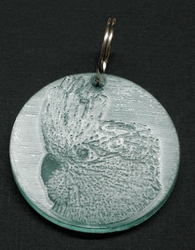 D724 Cockatoo Ingraved Acrylic Key Ring - Click Image to Close