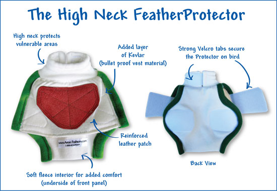 HB14111 High Neck Feather Protector-X large - Click Image to Close