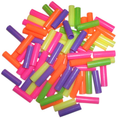 Straw Beads Neon - Click Image to Close