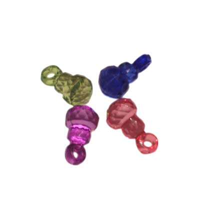 Mini Sparkling Genie Bottle Beads (pkg 24) - Click Image to Close